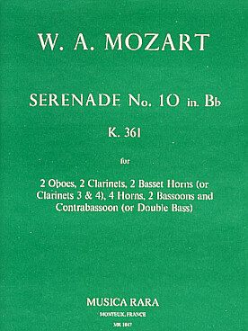Illustration mozart serenade n° 10 k. 361 en si b maj
