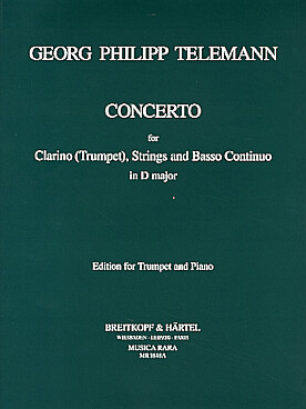 Illustration de Concerto pour trompette, cordes et basse continue, réd. piano   