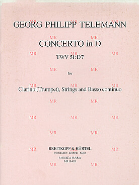 Illustration de Concerto pour trompette, cordes et basse continue