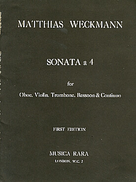 Illustration de Sonata à 4 pour hautbois, violon,  trombone, basson et basse continue