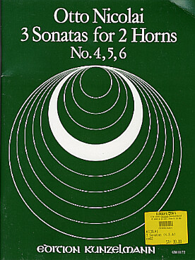 Illustration nicolai sonates n° 4, 5 et 6
