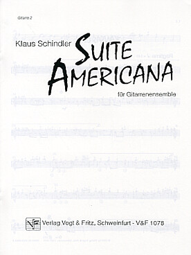 Illustration de Suite Americana pour 4 guitares, contrebasse et percussion - Guitare 2