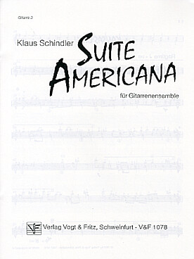 Illustration de Suite Americana pour 4 guitares, contrebasse et percussion - Guitare 3