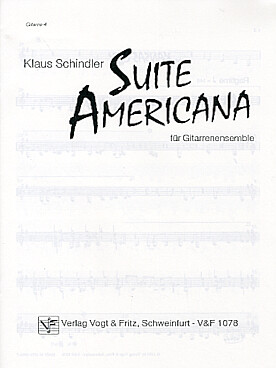 Illustration de Suite Americana pour 4 guitares, contrebasse et percussion - Guitare 4