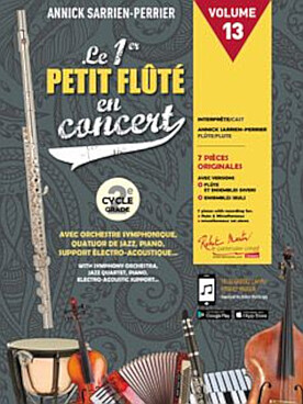 Illustration de Le 1er PETIT FLÛTÉ - Tome 13 : en concert, 7 pièces avec versions flûte et ensemble divers, ou ensemble seuls 