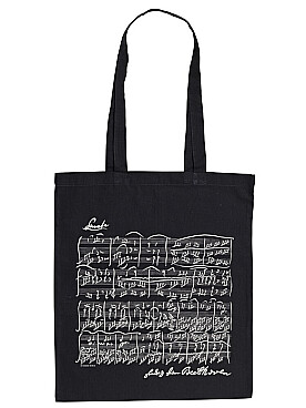 Illustration sac-partition noir motif partition beeth