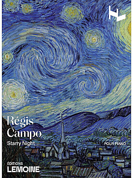 Illustration campo starry night