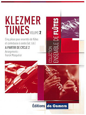 Illustration de KLEZMER TUNES, 5 pièces pour ensemble de flûtes et contrebasse à cordes (ad lib.) - Vol. 2