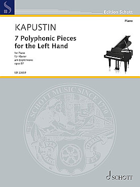 Illustration de 7 Polyphonic pieces for the left hand op. 87