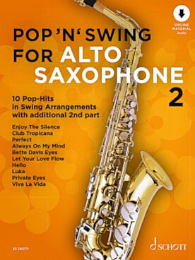 Illustration de POP'N'SWING for alto saxophone, 10 pop hits - Vol. 2