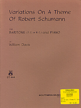 Illustration de VARIATIONS ON THE THEME OF R. SCHUMANN pour baryton (TC/BC) et piano