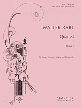 Illustration de Quartet op. 1 pour clarinette, violon, violoncelle et piano