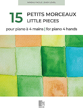 Illustration de 15 PETITS MORCEAUX pour piano à 4 mains - Niveau facile