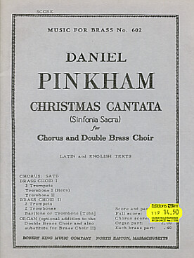 Illustration de Christmas cantata pour chœur et double ensemble de cuivres