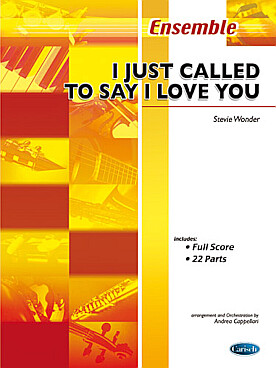 Illustration de I Just called to say i love you pour ensemble variable tous instruments (conducteur + 24 parties)