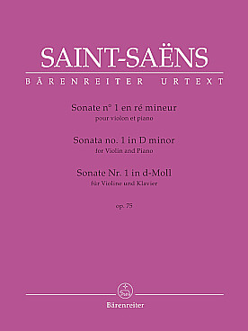 Illustration saint-saens sonate n° 1 en re min