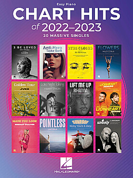 Illustration chart hits of 2022-2023 (easy piano)