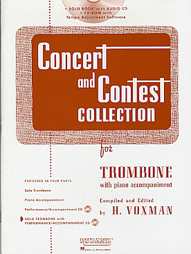 Illustration de CONCERT AND CONTEST COLLECTION for  trombone and piano   