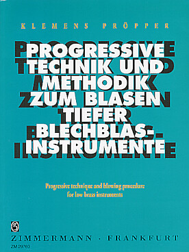 Illustration de Progressive technique and blowing procedure for low brass instruments