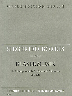 Illustration de Bläsermusik op. 57/3 pour 2 trompettes,  2 cors en fa, 2 trombones et un tuba