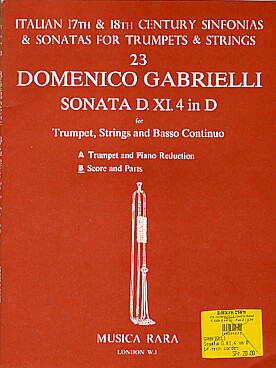 Illustration de Sonata XI:4 en ré M pour trompette,  cordes et basse continue