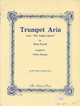 Illustration purcell trumpet aria "the indian queen"