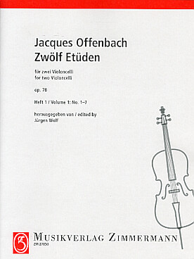 Illustration offenbach douze etudes op. 78 vol. 1