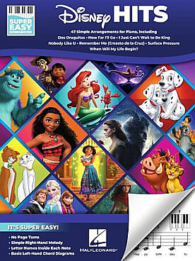 Illustration disney hits super easy songbook