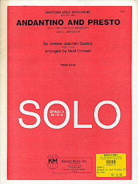 Illustration de Andantino and presto for baritone solo with piano
