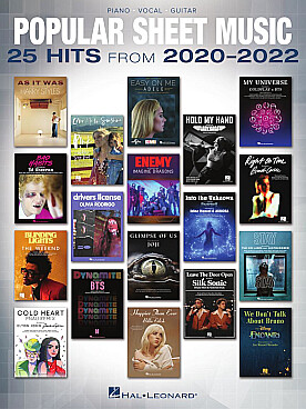 Illustration popular sheet music from 2020-2022