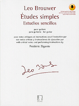 Illustration de Études simples avec notes critiques et instructions de Zigante avec accès audio (études N°1 à 20)