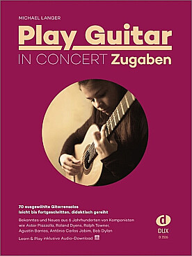 Illustration de PLAY GUITAR IN CONCERT : 70 solos progressifs de guitare niveau facile à intermédiaire