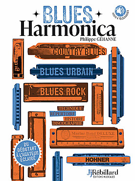 Illustration blues harmonica