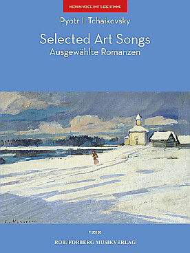 Illustration de Selected art songs for medium voice and piano (paroles en russe et allemand)