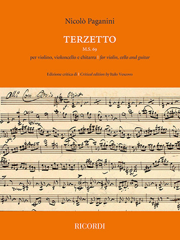 Illustration de TERZETTO M.S. 69 per violino, violoncello e chitarra -edizione critica di Italo Vescovo  